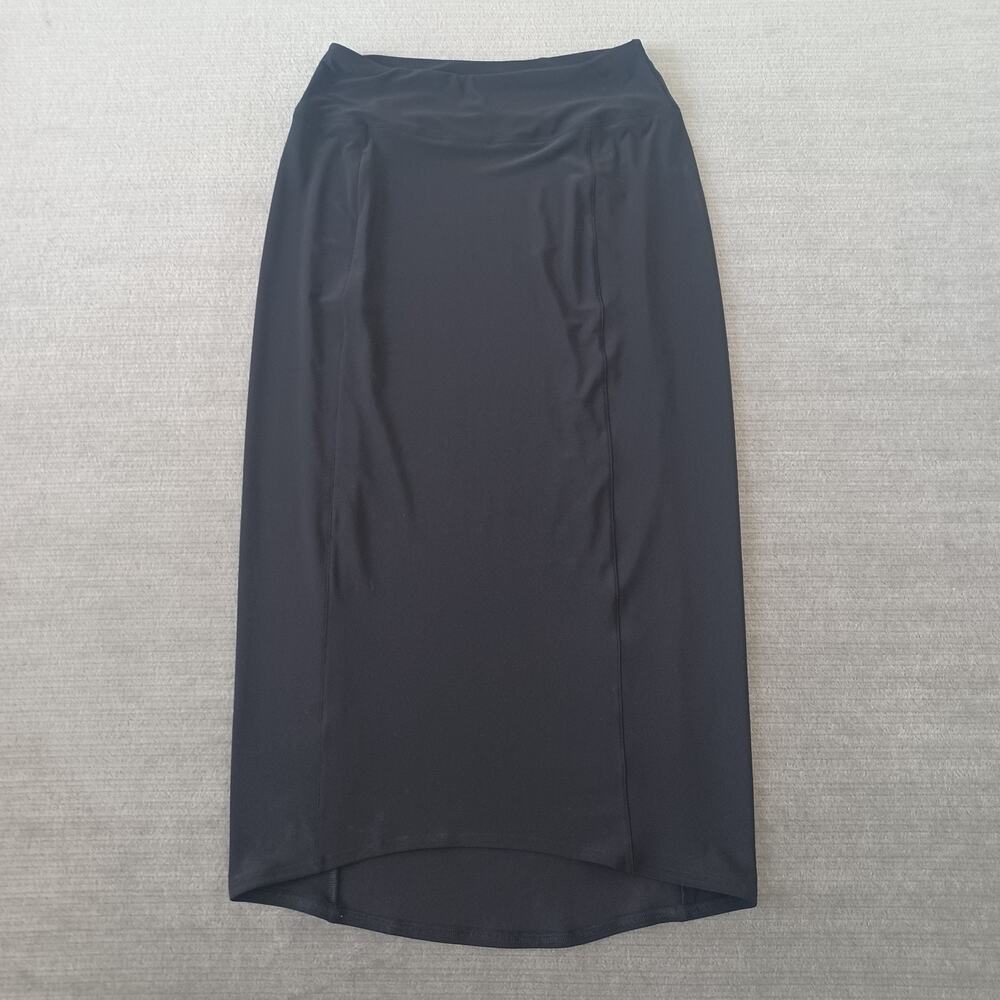 Sympli Skirt Women 12 Black Midi Pull On Casual Classic Minimalist Career Office
